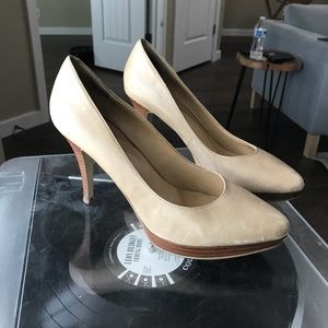 NINE WEST Leather Nude heels